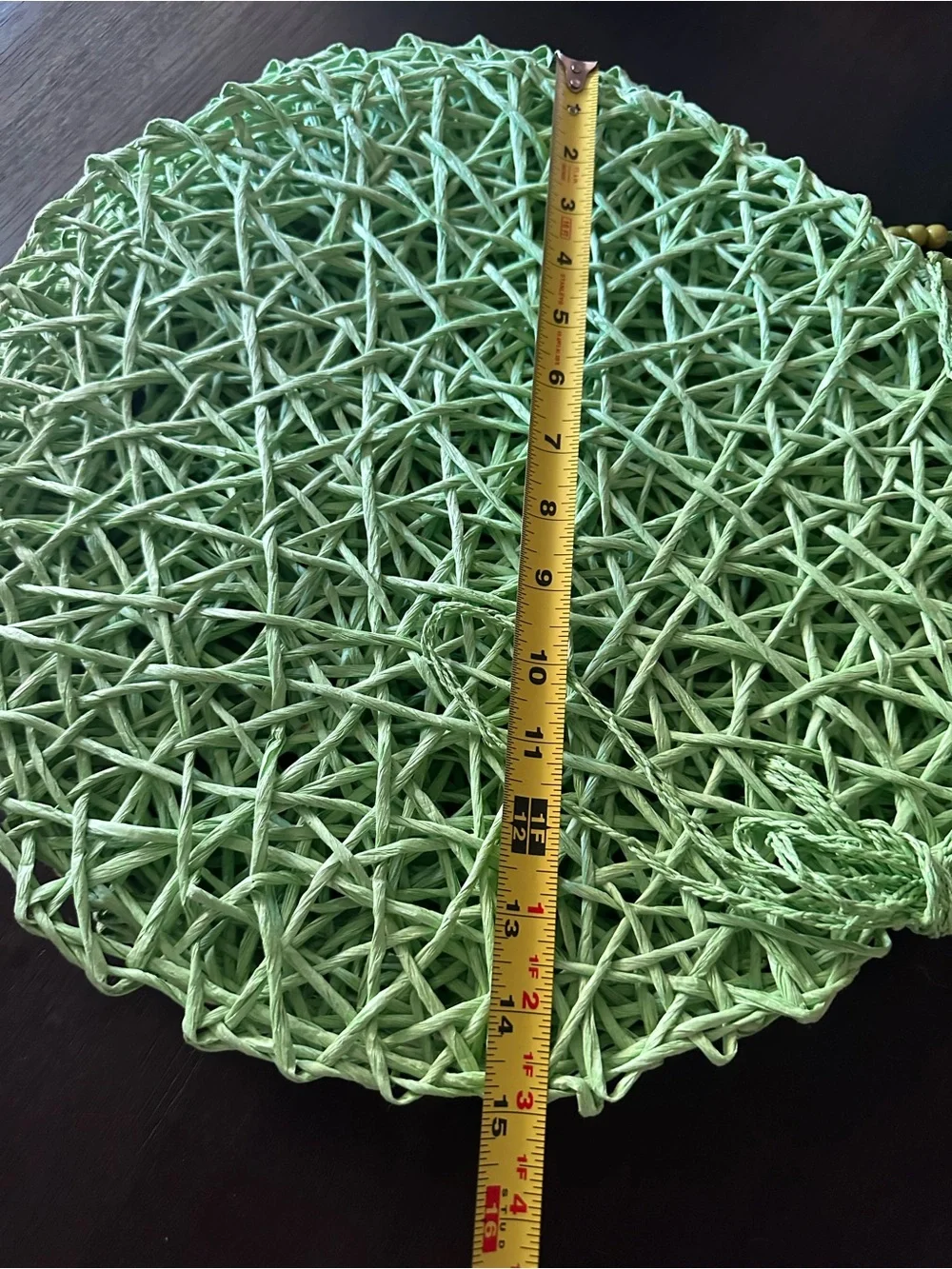 Source Unknown set of 8 bright green placemats and 8 carrot napkin holders